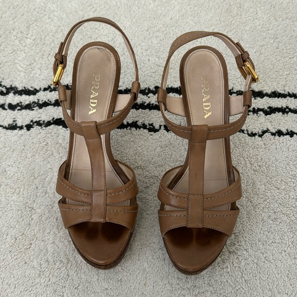 Prada Tan Heels - Picture 1 of 6